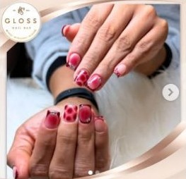 Gloss Nail Bar red manicure from Instagram